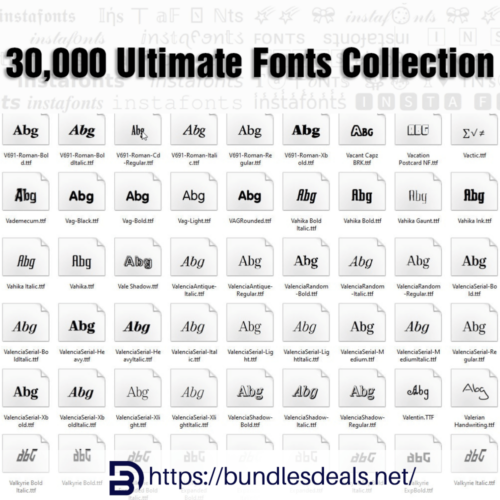 30,000 Ultimate Fonts Collection